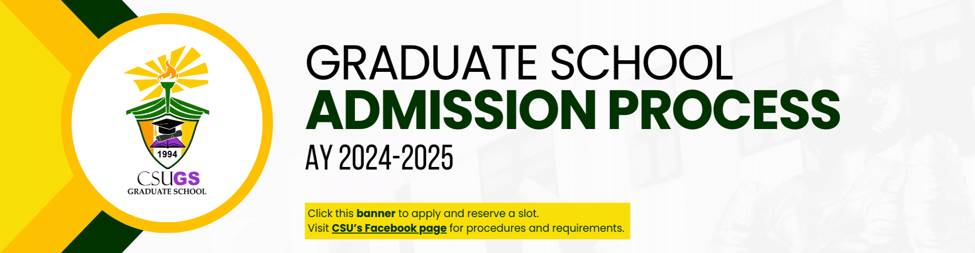 Graduate School Admission Process AY 2024-2025