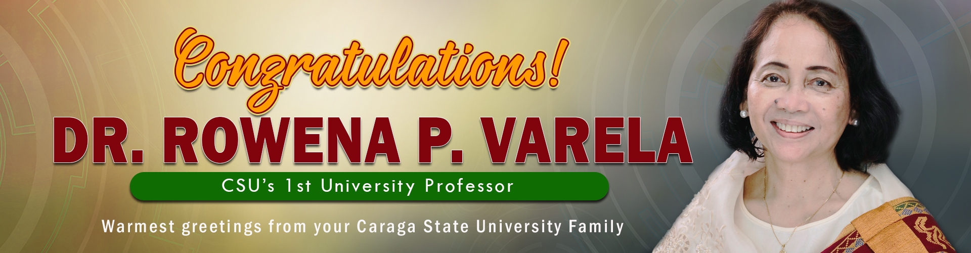 CSU's 1st University Professor Dr. Rowena P. Varela