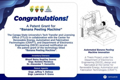 CSU-TTLO with CreATE and CEGS- DABE get Patent from IPOPHL 