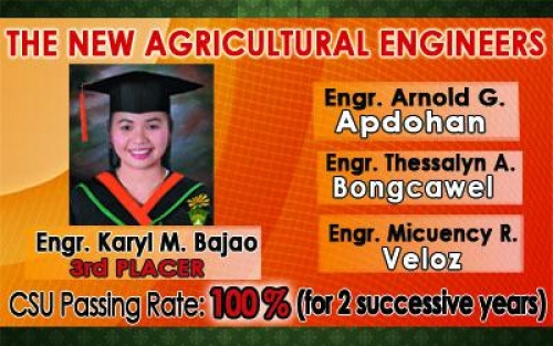 CSU bags 3rd Place and 100% Passing in AE Board Exam 2011