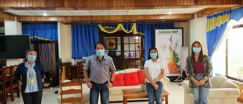 Program Leader Ms. Karen B. Burdeos and Project 3 Project Leader Ms. Connie Fern Miranda of CSU had a courtesy call with DOH Regional Director JOSE R. LLACUNA JR., MD, MPH, CESO III and DR. GERNA M. MANATAD OIC-DIRECTOR III for the UnCOVER Caraga Program on February 2, 2021 at DOH Regional Director Office, Butuan City.