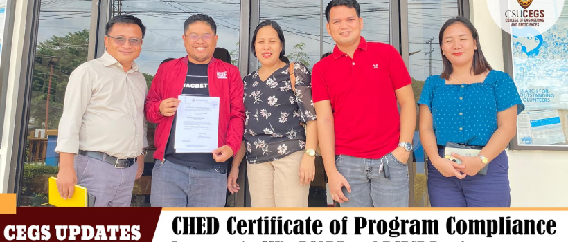 CHED grants Certificate of Program Compliance to BSABE and BSEcE programs