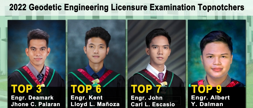 Four CSU Graduates Top Geodetic Engineering Licensure Examination