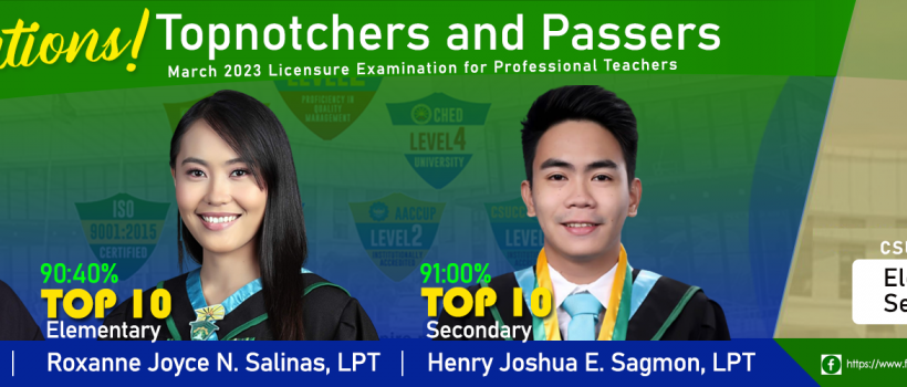 CSU Topnotchers and Passers LET 2023
