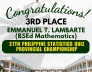 CSU wins 1st and 3rd places in PSA's Provincial Statistics Quiz